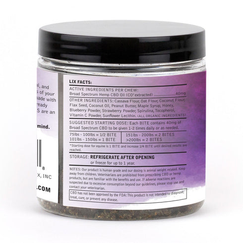 Lix Bites Large breed Formula 40mg per Soft Bite 20ct poudrefeed.com 3